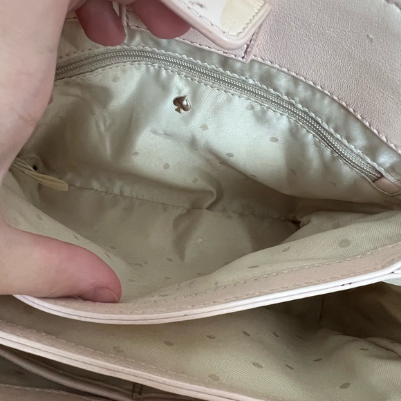 Kate Spade Blush Pink Quilted Gold Chain Crossbody Handbag - Picture 13 of 16